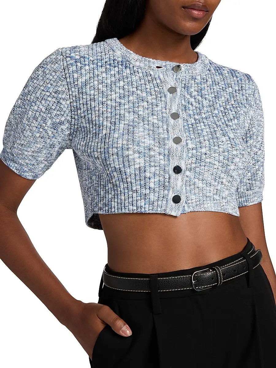 Toccin Women's Christy Cropped Short-Sleeve Cardigan | Thumbnail 6 Toccin Women's Christy Cropped Short-Sleeve Cardigan | Thumbnail 6