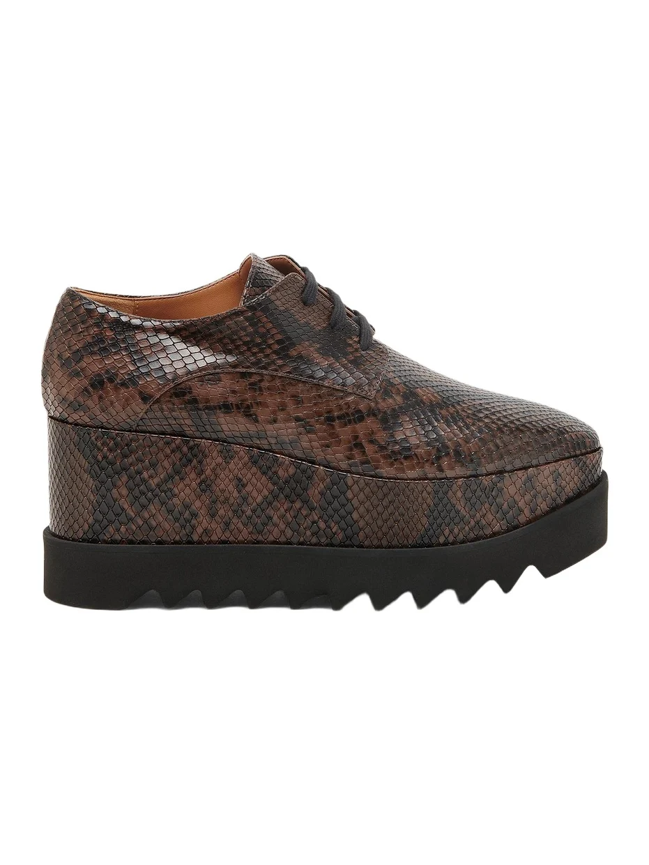 Women's Elyse Snakeskin-Printed Platform Sneakers