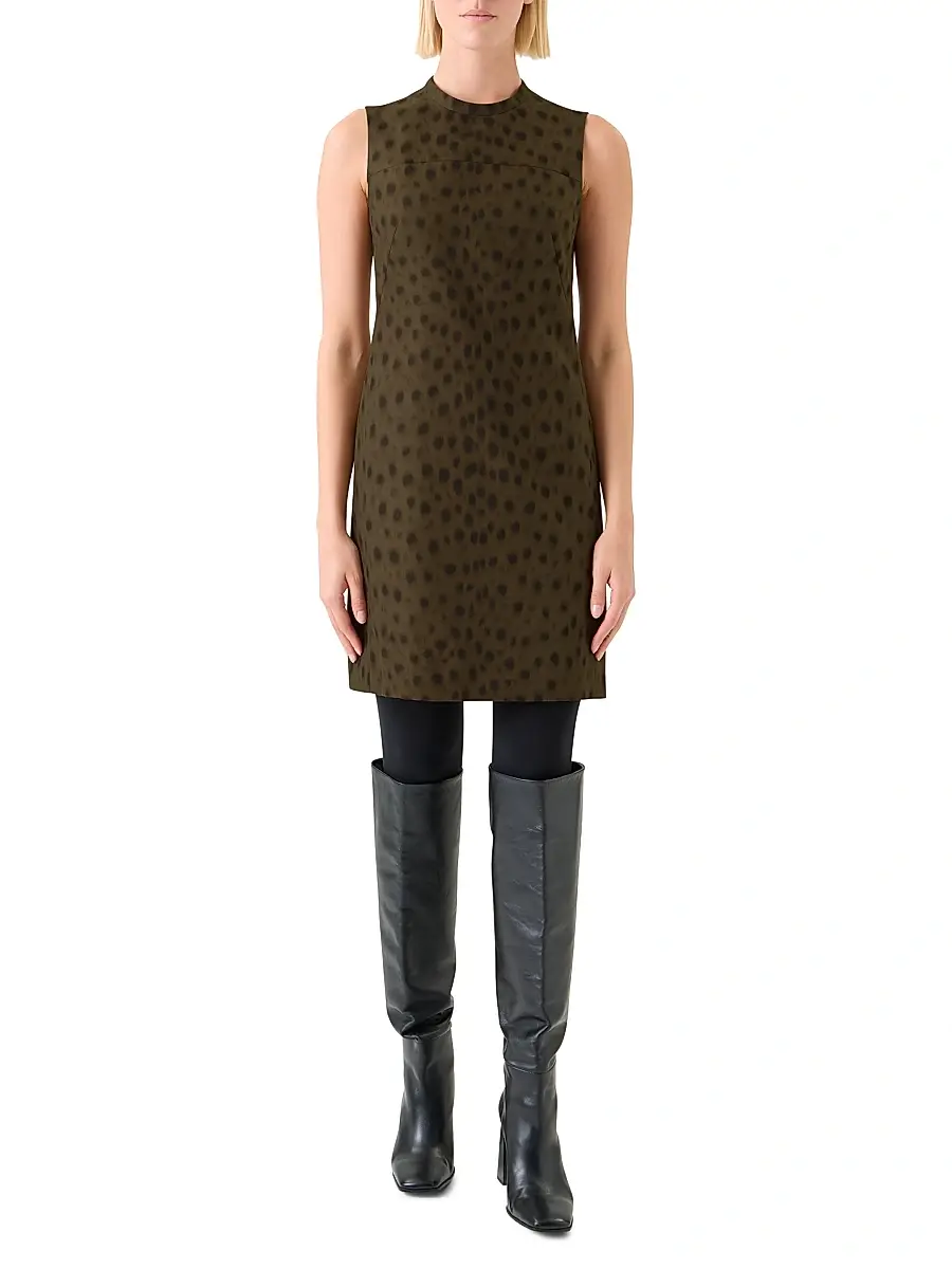 Akris punto Women's François Hardy Dotted Gabardine Minidress | Thumbnail 2