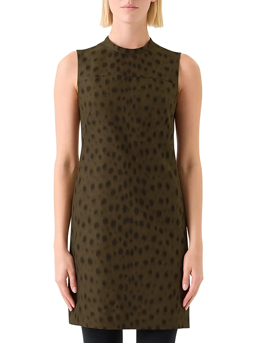 Akris punto Women's François Hardy Dotted Gabardine Minidress | Thumbnail 3