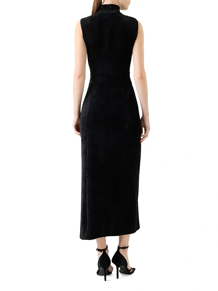 Akris punto Women's Velvet Tie-Waist Maxi Dress | Thumbnail 4
