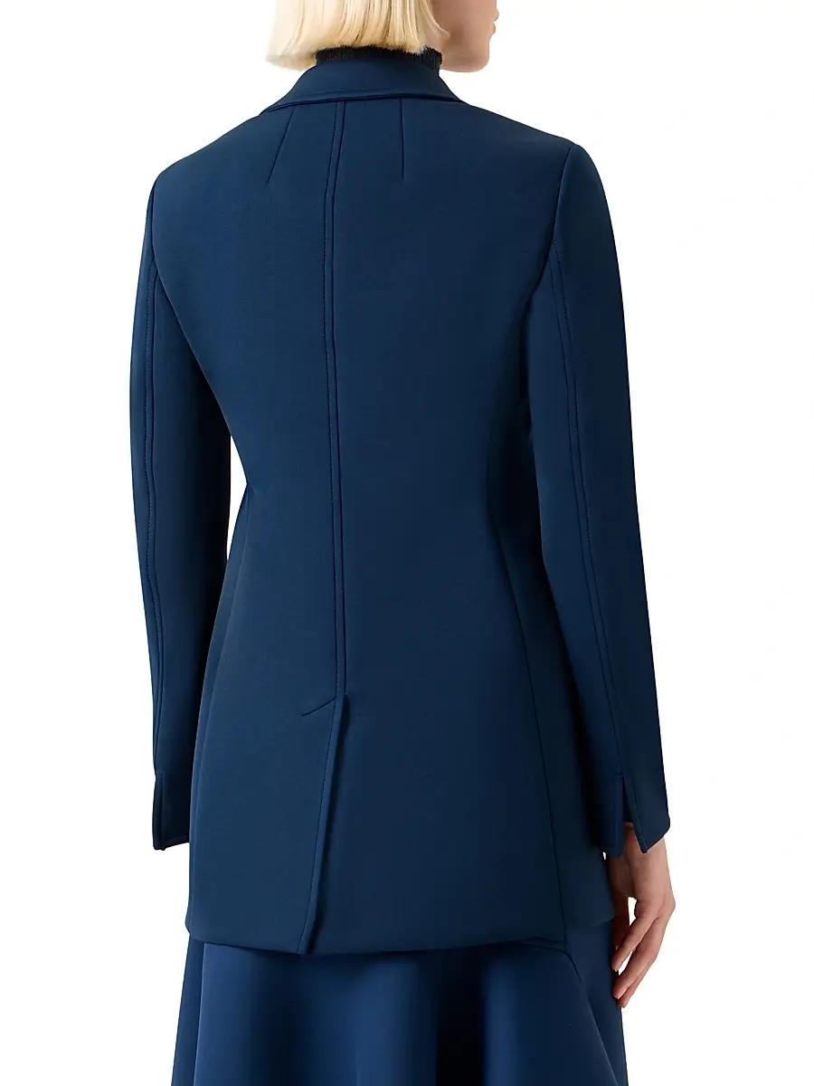 Akris Women's Duska Neoprene Double-Breasted Jacket | Thumbnail 5 Akris Women's Duska Neoprene Double-Breasted Jacket | Thumbnail 5