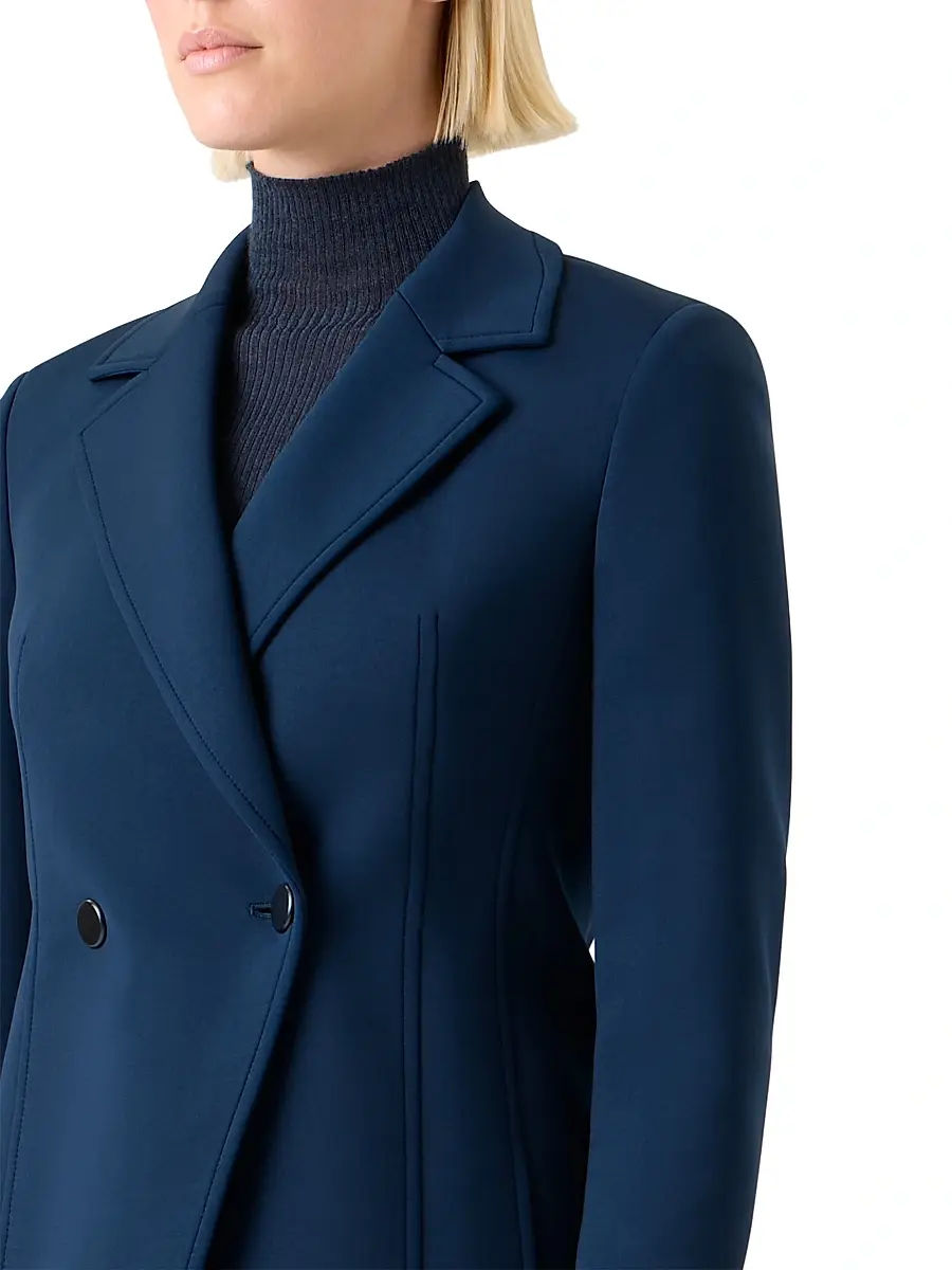 Akris Women's Duska Neoprene Double-Breasted Jacket | Thumbnail 6 Akris Women's Duska Neoprene Double-Breasted Jacket | Thumbnail 6