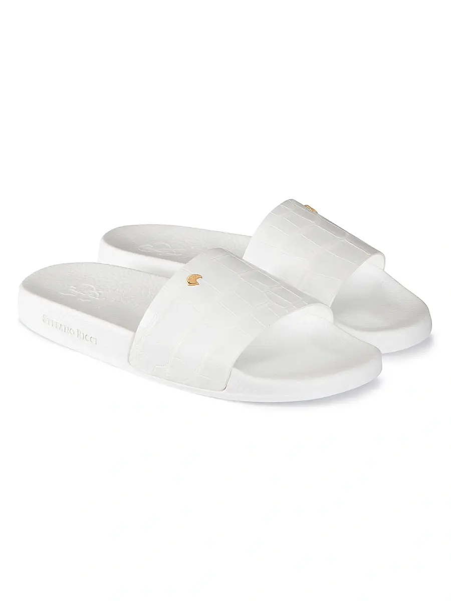Stefano Ricci Men's Crocodile Leather Slides | Thumbnail 2