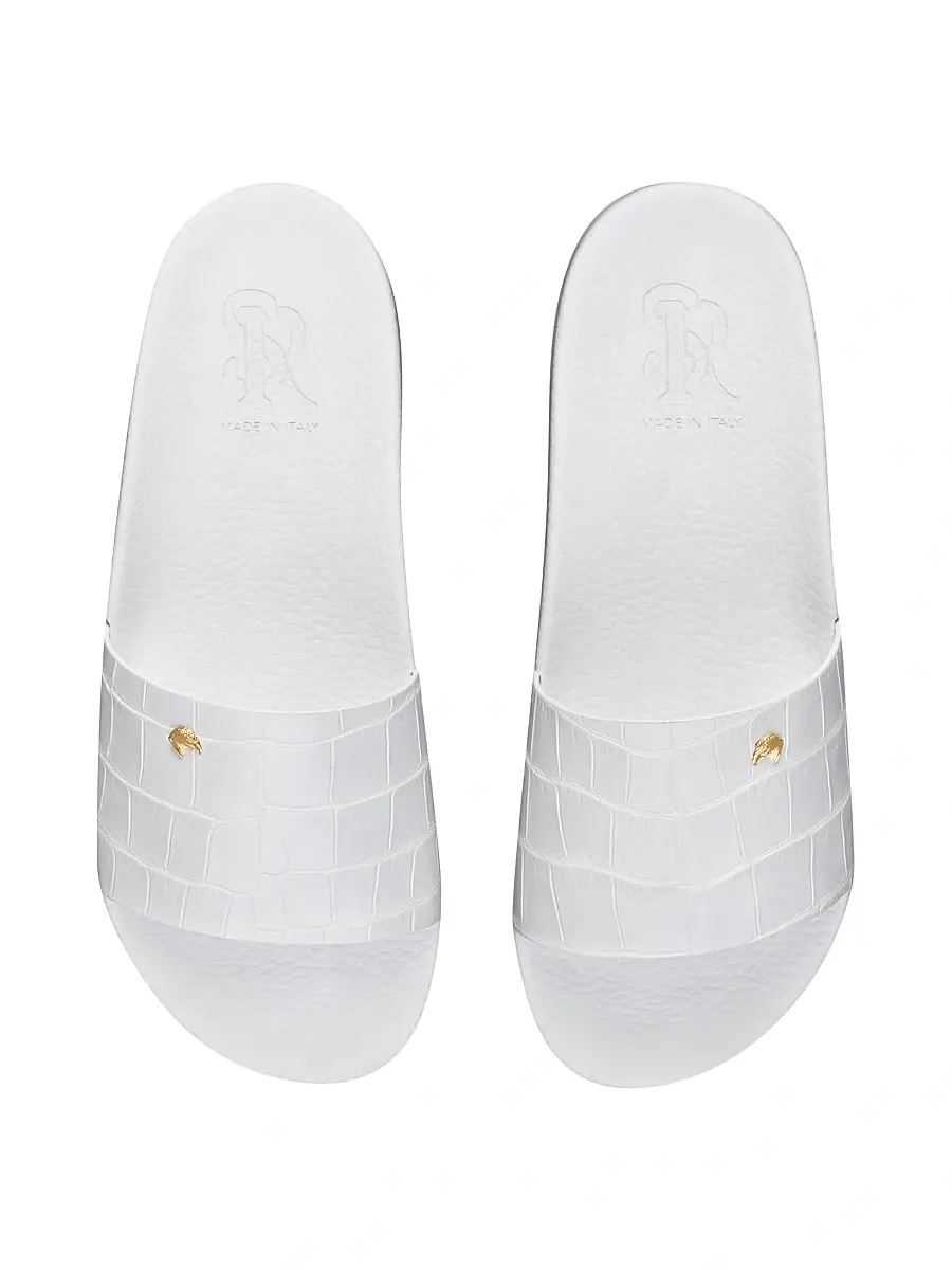Stefano Ricci Men's Crocodile Leather Slides | Thumbnail 4