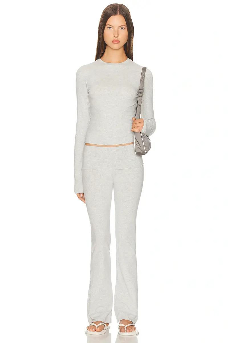 Skims Cotton Jersey Long Sleeve T-Shirt | Thumbnail 4