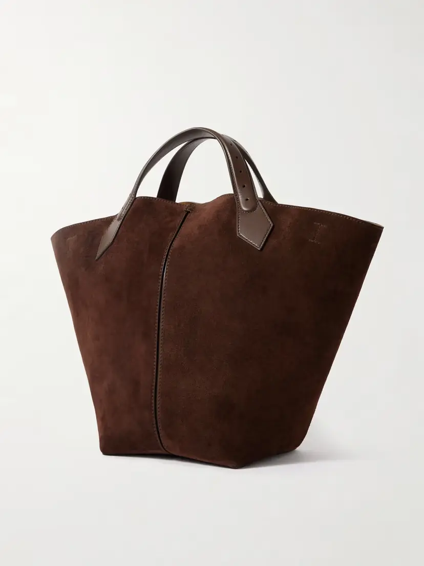 Proenza Schouler Large Chelsea Leather-trimmed Paneled Suede Tote | Thumbnail 3