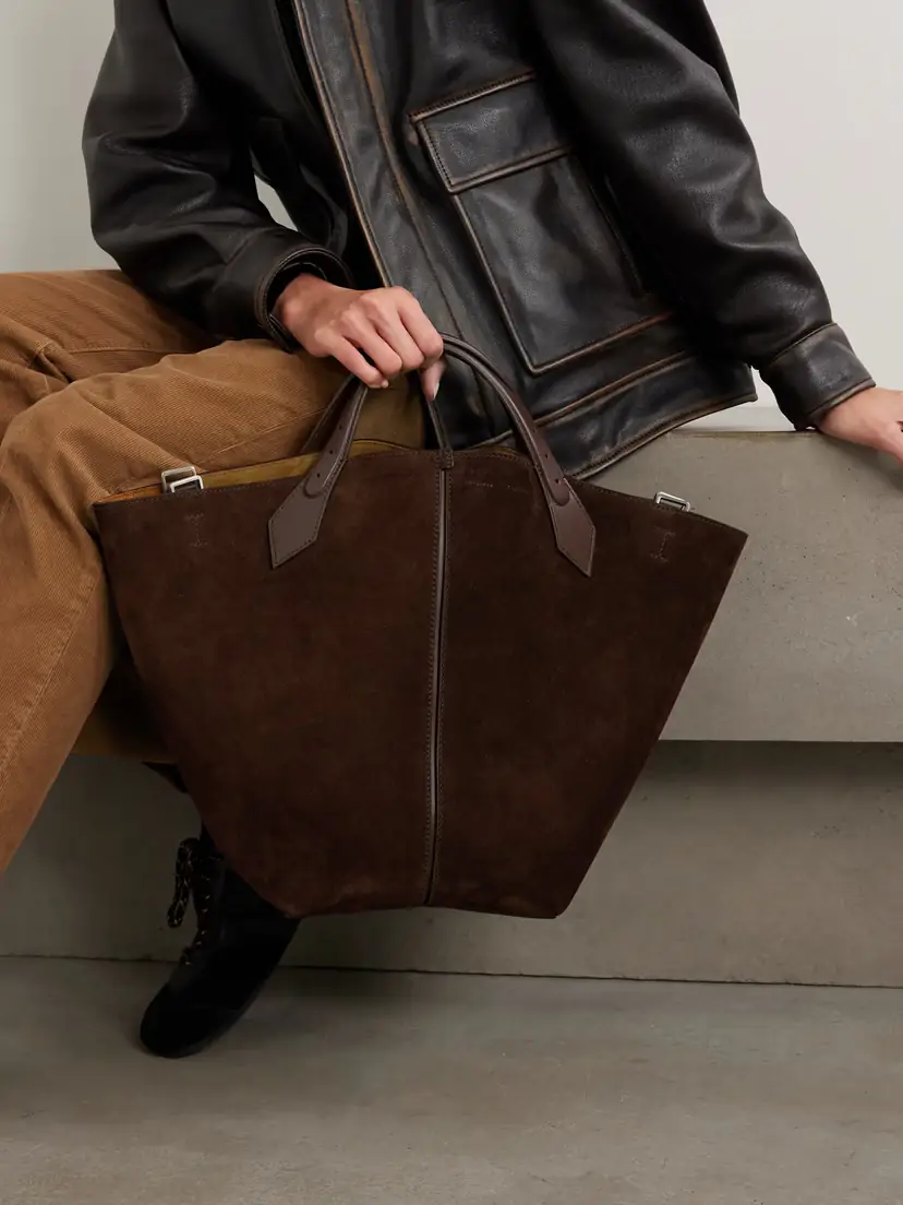 Proenza Schouler Large Chelsea Leather-trimmed Paneled Suede Tote | Thumbnail 6