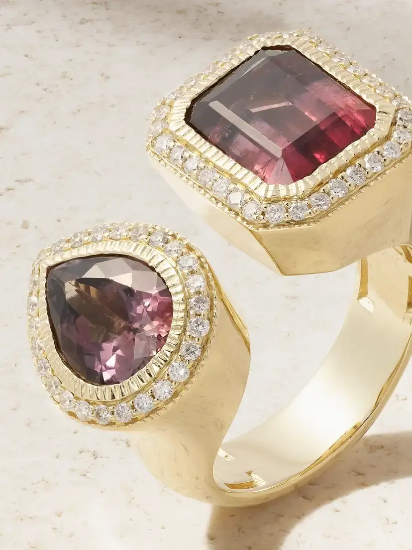 Jacquie Aiche 14-karat Gold, Tourmaline And Diamond Ring | Thumbnail 4 Jacquie Aiche 14-karat Gold, Tourmaline And Diamond Ring | Thumbnail 4