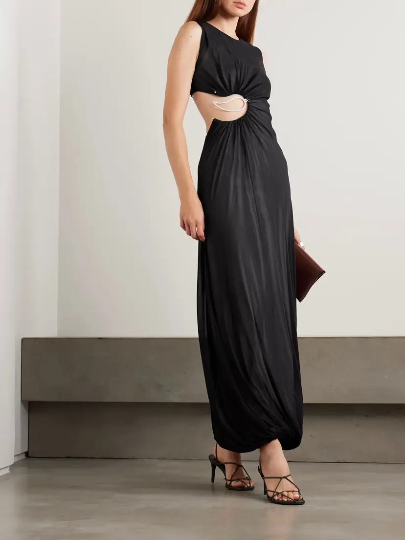 Christopher Esber Embellished Cutout Layered Stretch-jersey Maxi Dress | Thumbnail 2