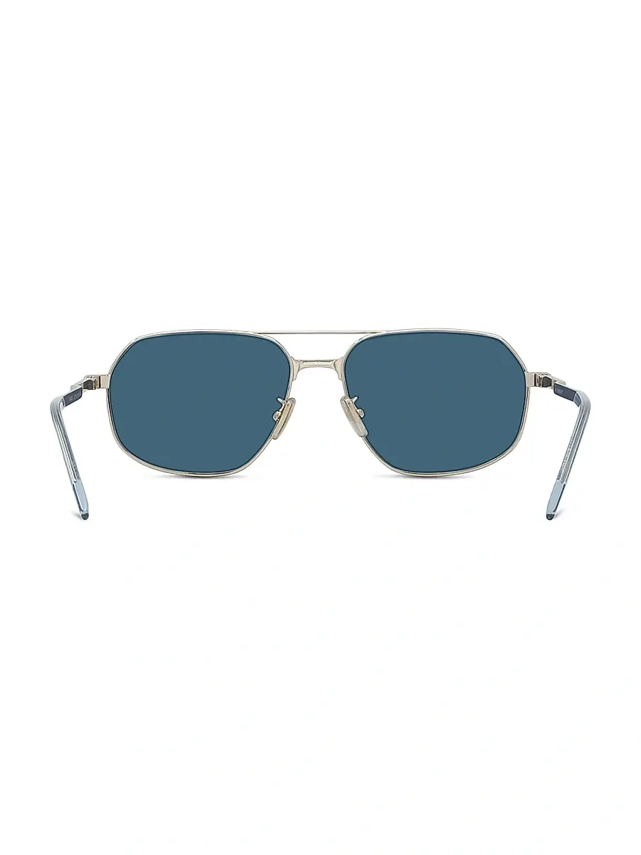 Givenchy Men's GV One 57MM Pilot Sunglasses - Gold And Blue | Thumbnail 5 Givenchy Men's GV One 57MM Pilot Sunglasses - Gold And Blue | Thumbnail 5