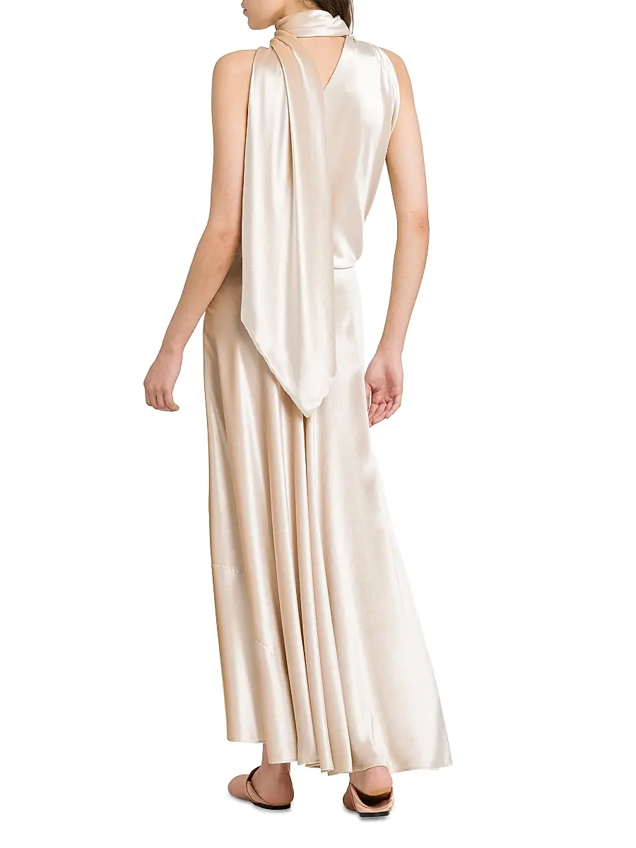 Alberta Ferretti Women's Velvet Draped One-Shoulder Dress | Thumbnail 5