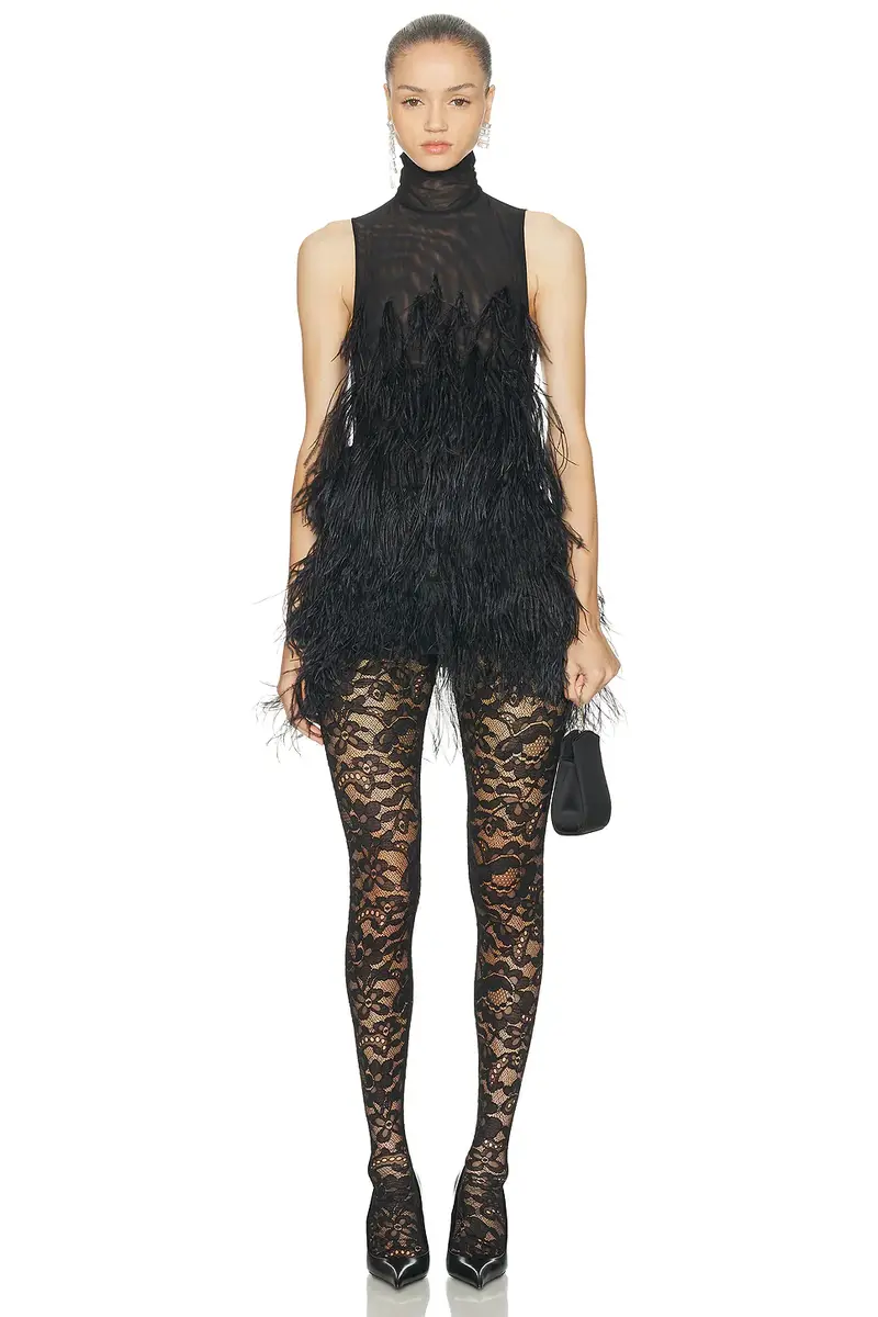 Feathers Embroidered Dress Feathers Embroidered Dress