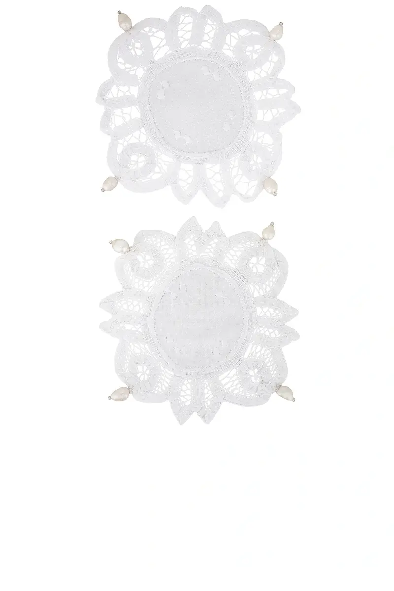 Gohar World Lace Pearl Coasters | Image 1 Gohar World Lace Pearl Coasters | Image 1