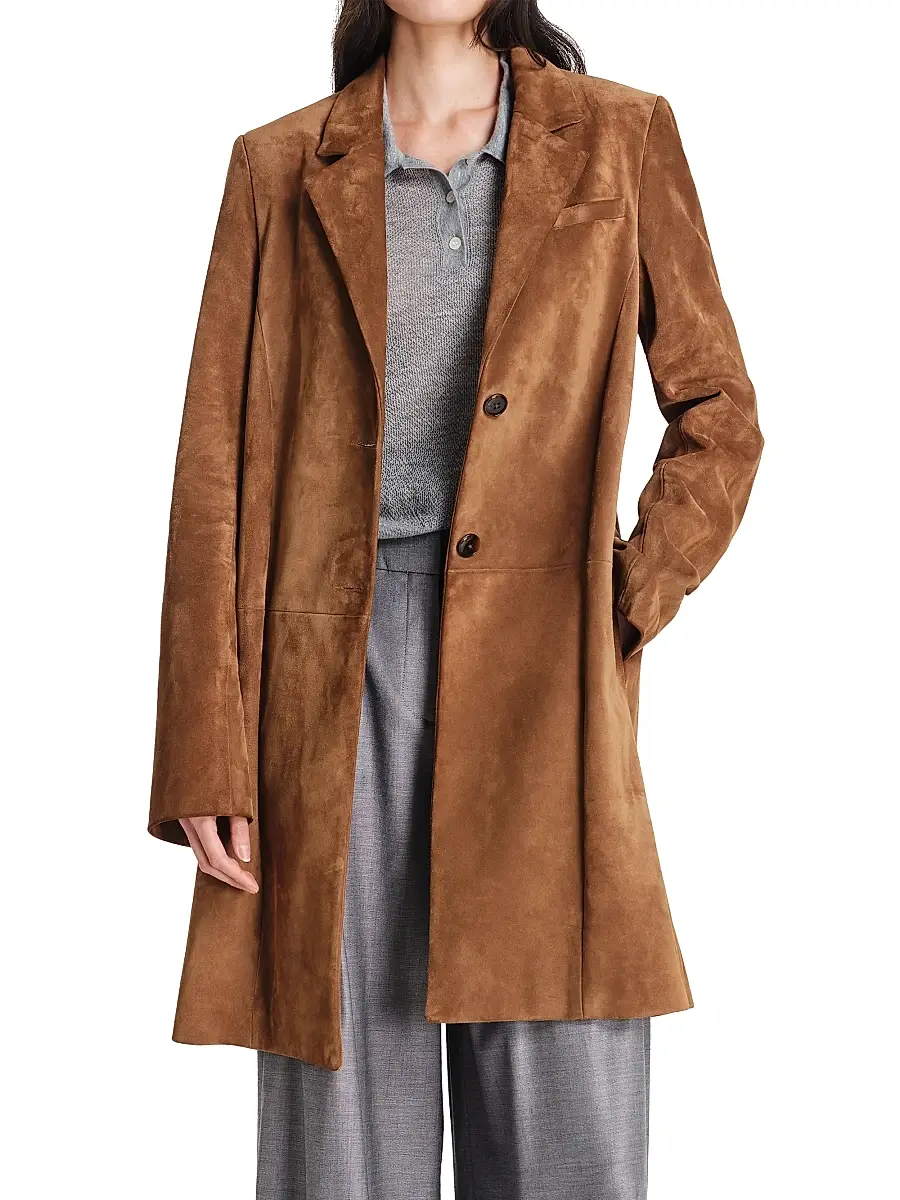 TWP Women's Easy Suede Car Coat - Martora | Thumbnail 2 TWP Women's Easy Suede Car Coat - Martora | Thumbnail 2