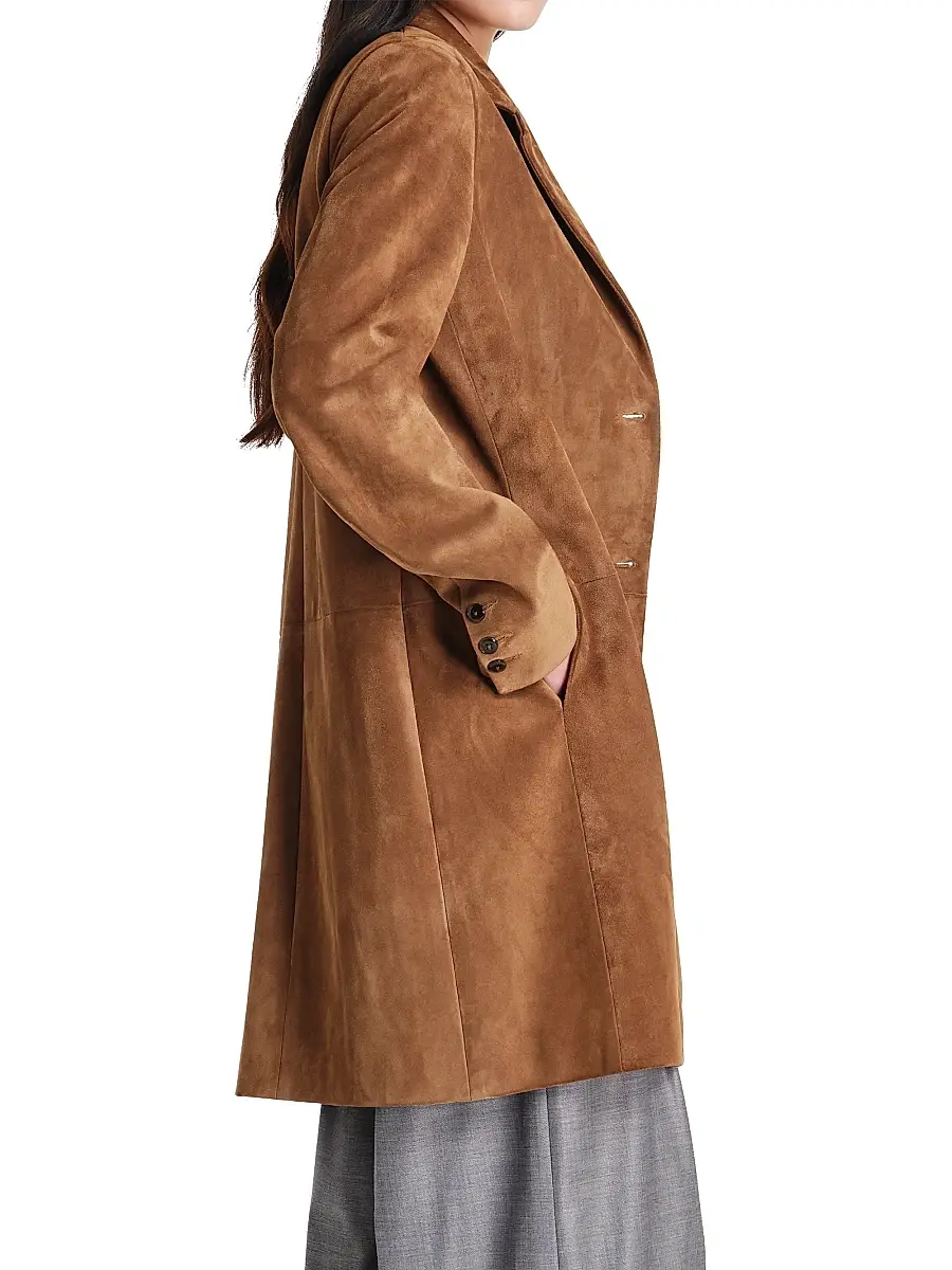 TWP Women's Easy Suede Car Coat - Martora | Thumbnail 3 TWP Women's Easy Suede Car Coat - Martora | Thumbnail 3