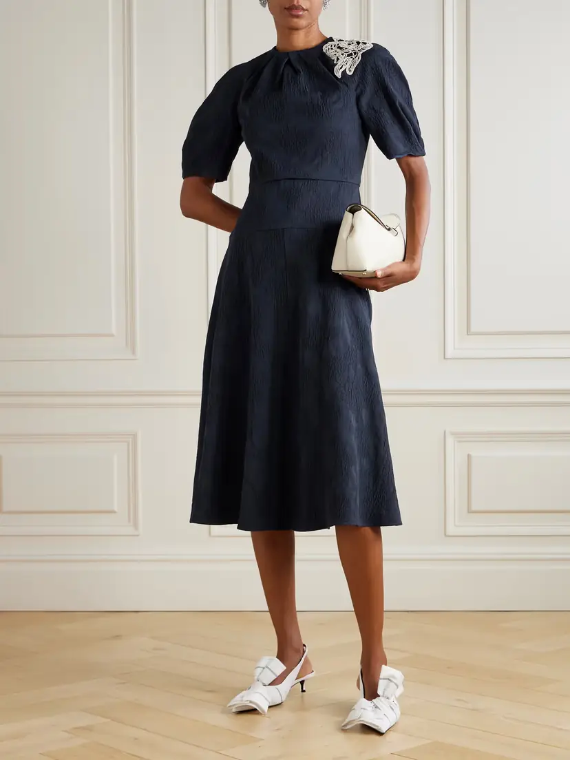 Erdem Appliquéd Cotton-blend Cloqué Midi Dress | Thumbnail 2 Erdem Appliquéd Cotton-blend Cloqué Midi Dress | Thumbnail 2
