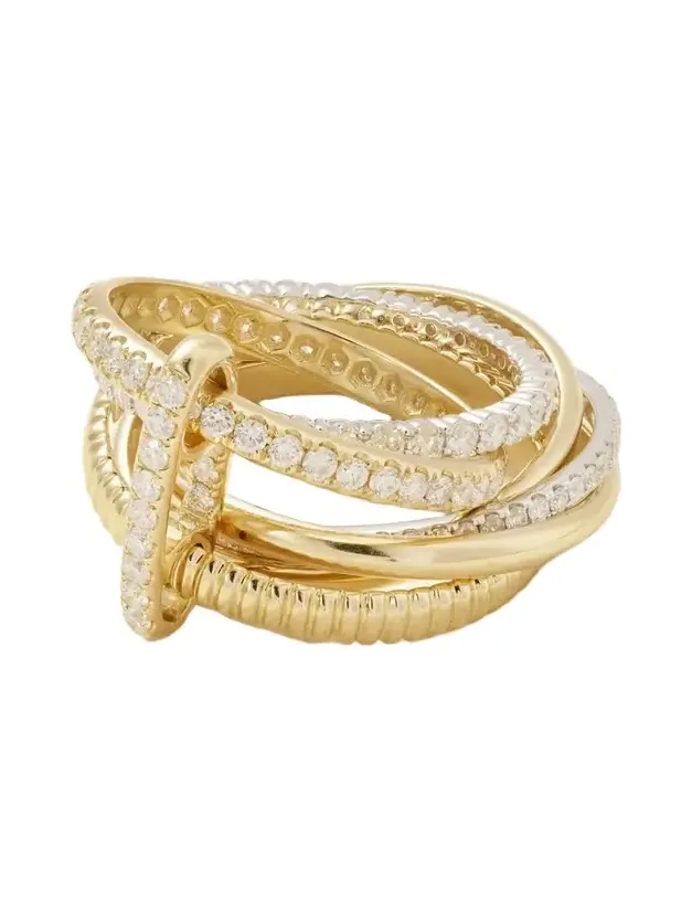 9-karat Yellow And White Gold Diamond Ring