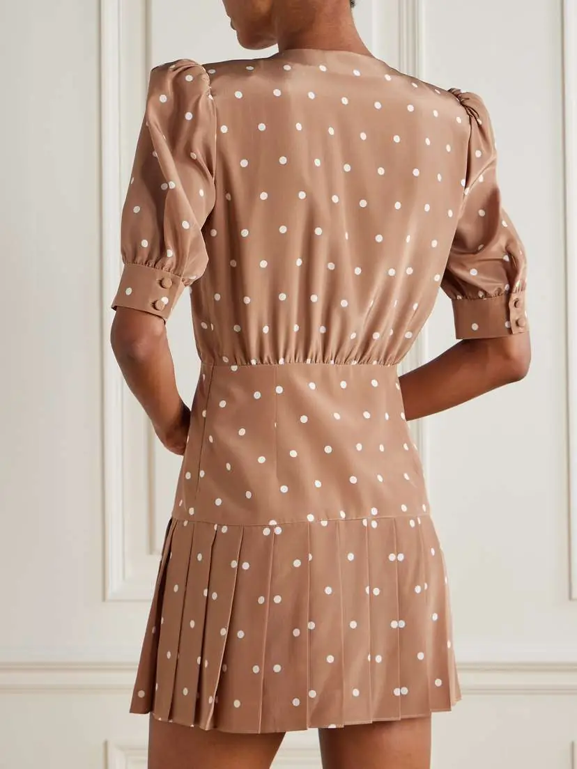 Alessandra Rich Crystal-embellished Pleated Wool-blend Crepe Mini Dress | Thumbnail 3 Alessandra Rich Crystal-embellished Pleated Wool-blend Crepe Mini Dress | Thumbnail 3