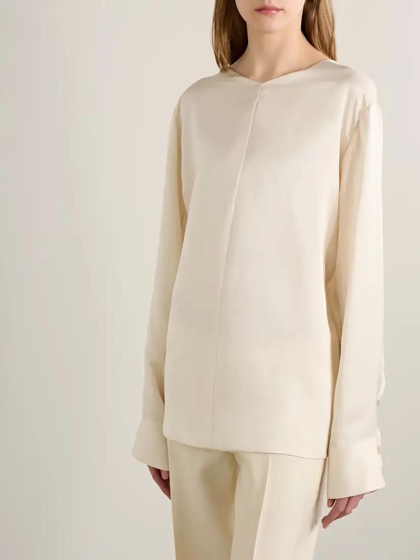 Khaite Durion Open-back Satin Top | Thumbnail 3 Khaite Durion Open-back Satin Top | Thumbnail 3