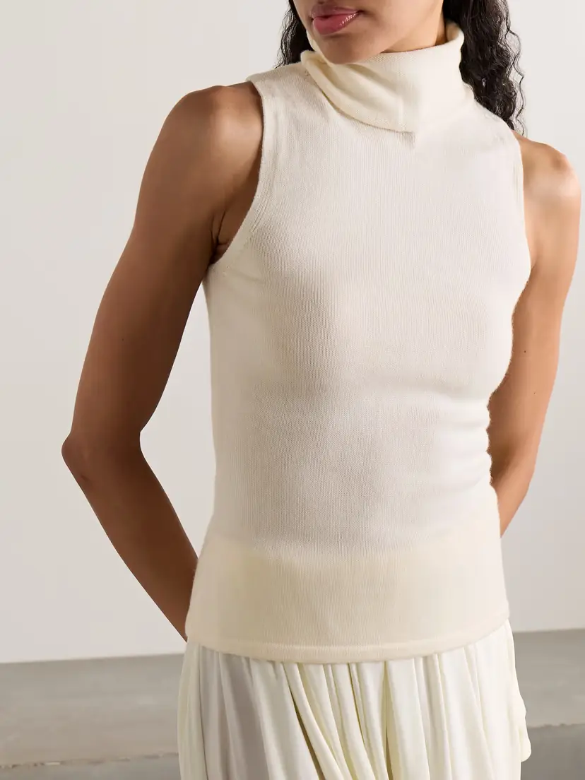 Staud Canal Scarf-detailed Wool Turtleneck Top | Thumbnail 5