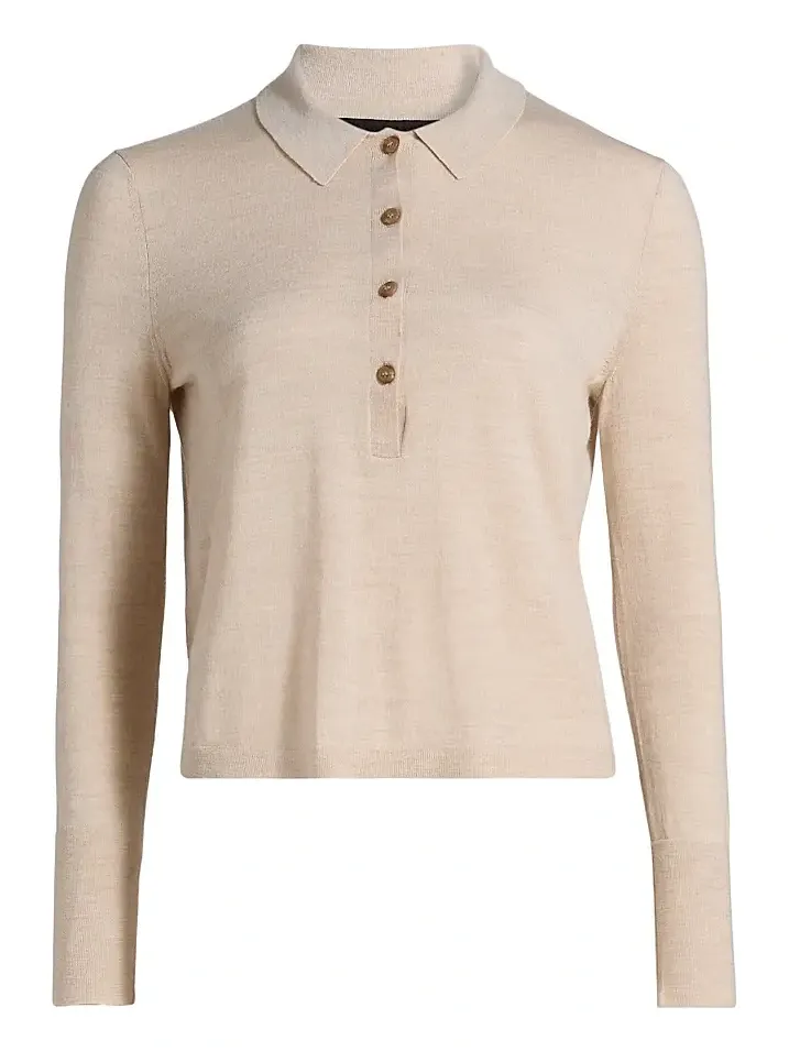 Women's Grayson Wool Polo Top