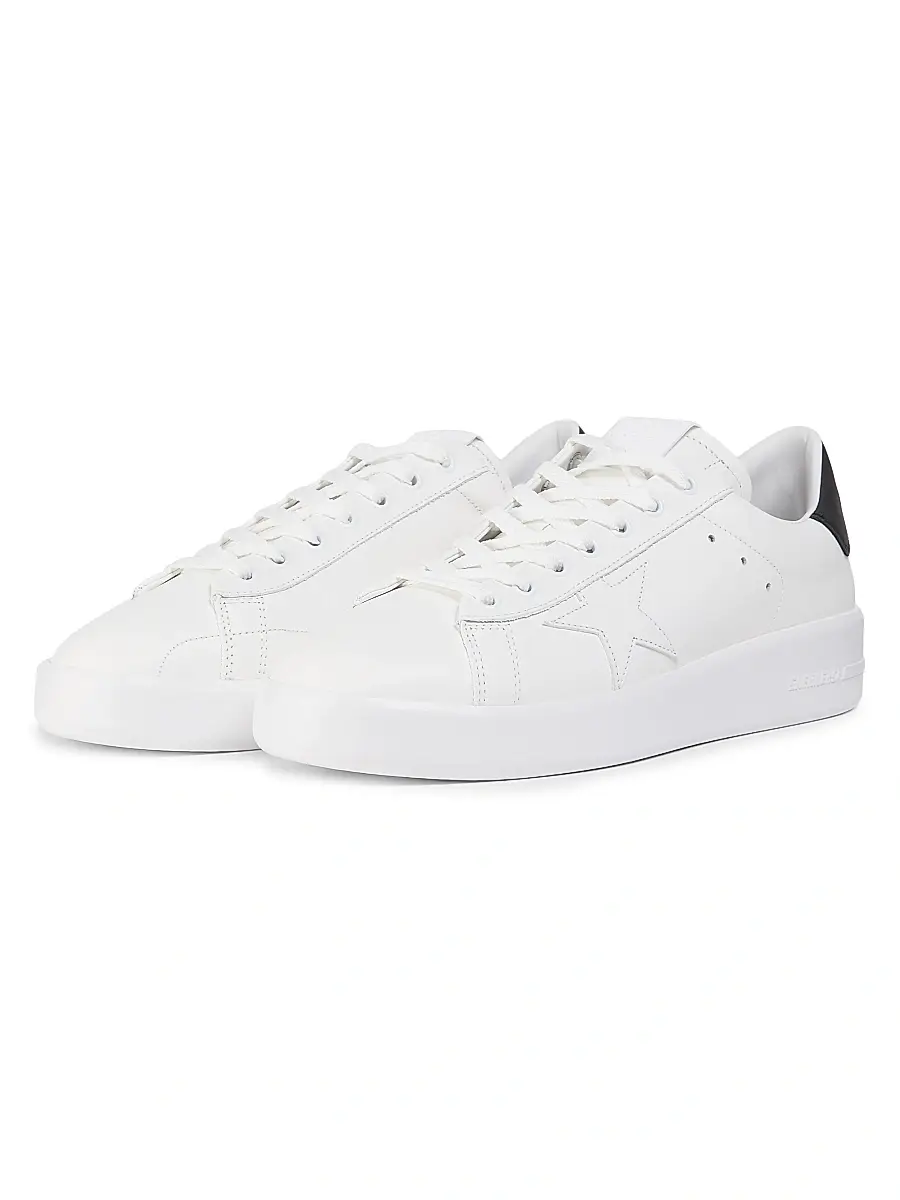 Golden Goose Men's Pure Star Leather Low-Top Sneakers | Thumbnail 2 Golden Goose Men's Pure Star Leather Low-Top Sneakers | Thumbnail 2