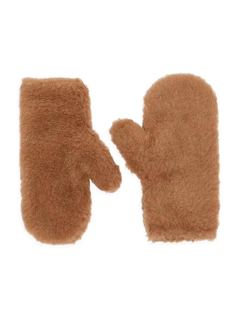 Women's Teddy Fabric Mittens