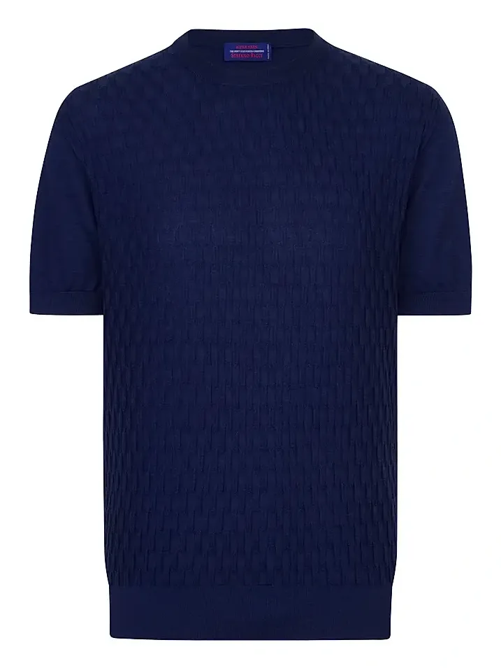 Men's Alpha Yarn Cashmere Knit Crewneck Sweater Men's Alpha Yarn Cashmere Knit Crewneck Sweater