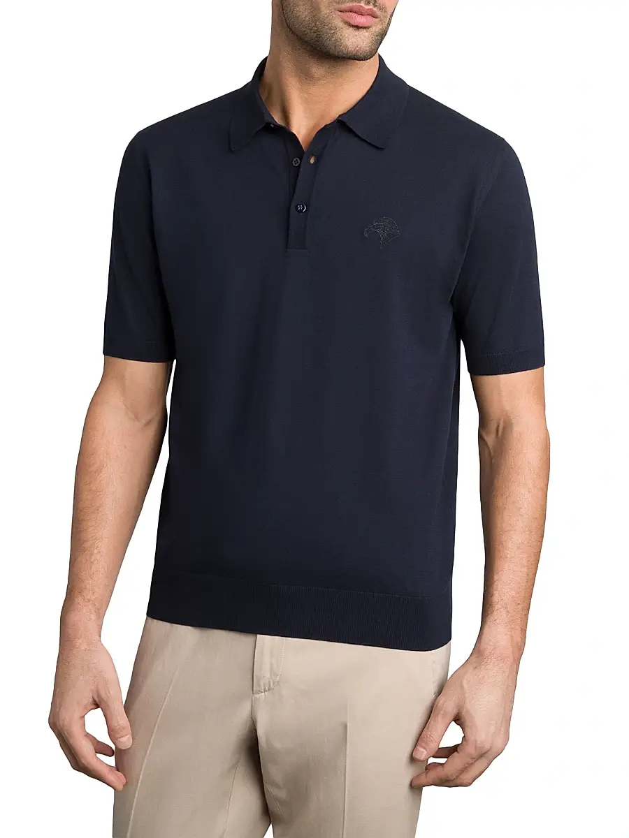 Stefano Ricci Men's Three Button Polo Shirt | Thumbnail 2 Stefano Ricci Men's Three Button Polo Shirt | Thumbnail 2