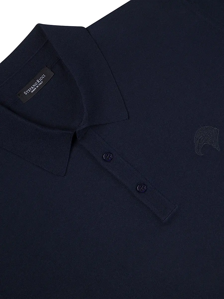 Stefano Ricci Men's Three Button Polo Shirt | Thumbnail 6 Stefano Ricci Men's Three Button Polo Shirt | Thumbnail 6
