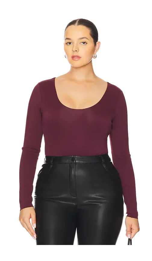 GOOD AMERICAN Sculpting Scoop Neck Bodysuit | Thumbnail 2