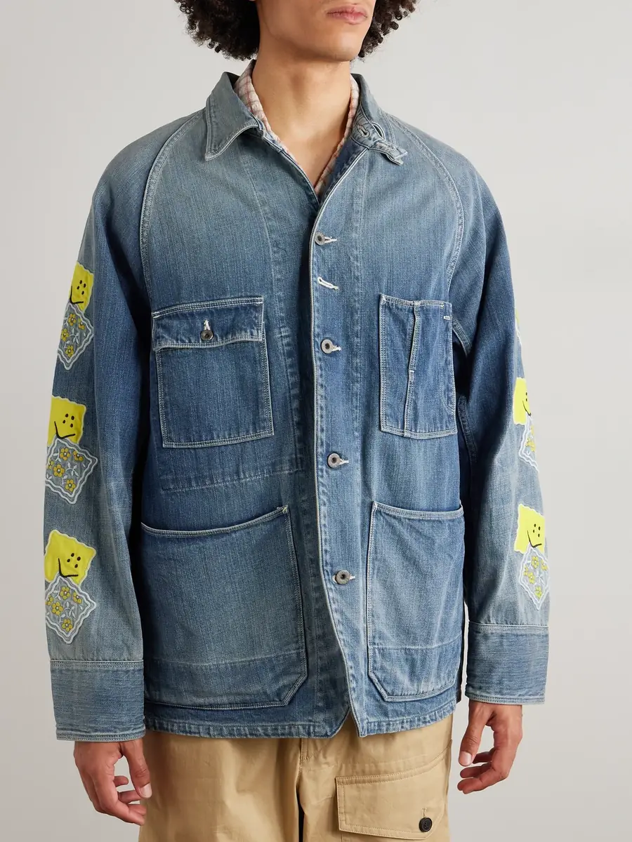 KAPITAL Cactus Appliquéd Denim Jacket - Men | Thumbnail 3 KAPITAL Cactus Appliquéd Denim Jacket - Men | Thumbnail 3
