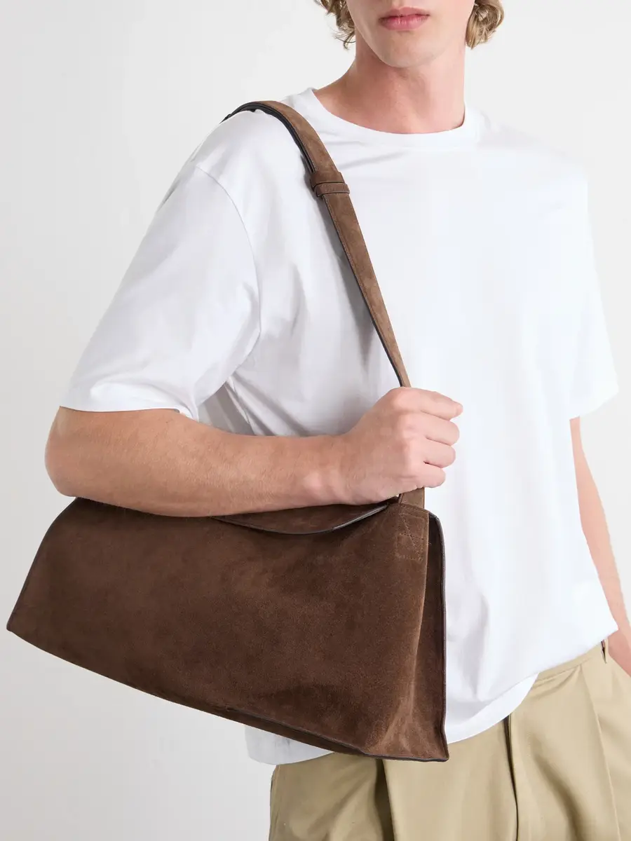 Studio Nicholson Shiboru Suede Messenger Bag - Men | Thumbnail 3 Studio Nicholson Shiboru Suede Messenger Bag - Men | Thumbnail 3