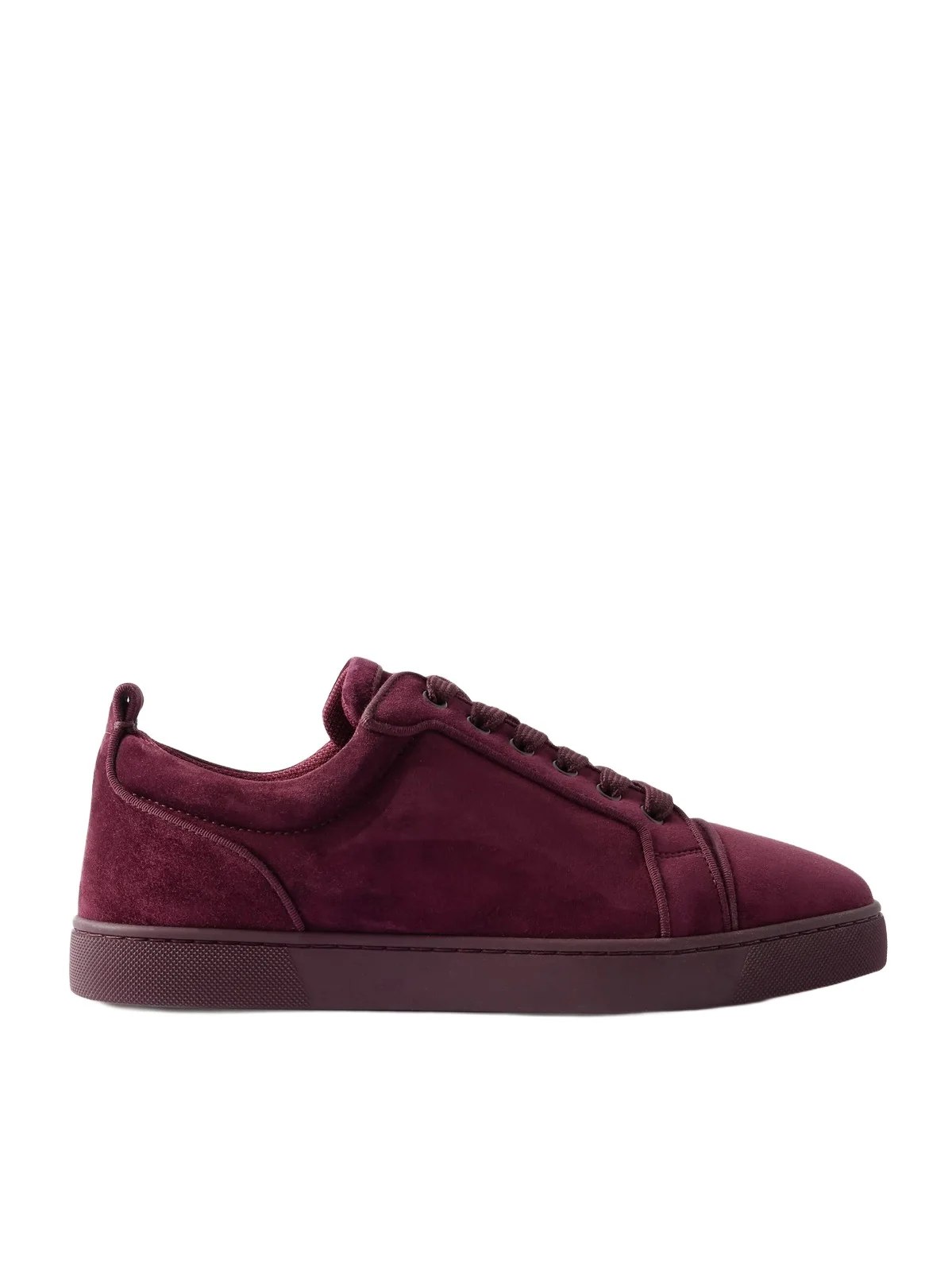 Christian Louboutin Louis Junior Grosgrain-Trimmed Suede Sneakers - Men