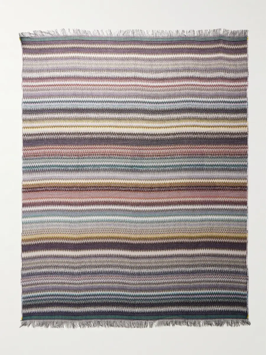 Missoni Home Blur Fringed Jacquard-Knit Wool-Blend Throw - Men | Thumbnail 3 Missoni Home Blur Fringed Jacquard-Knit Wool-Blend Throw - Men | Thumbnail 3