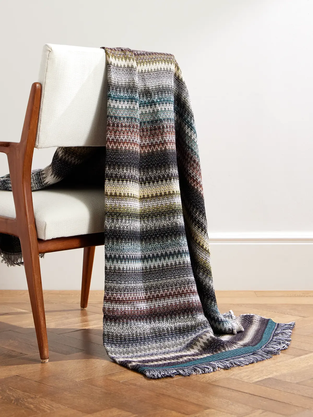 Missoni Home Blur Fringed Jacquard-Knit Wool-Blend Throw - Men