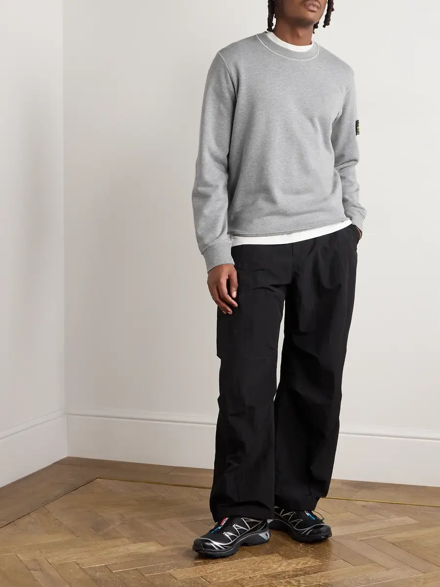Stone Island Garment-Dyed Organic Cotton-Jersey Sweatshirt - Men | Thumbnail 2 Stone Island Garment-Dyed Organic Cotton-Jersey Sweatshirt - Men | Thumbnail 2