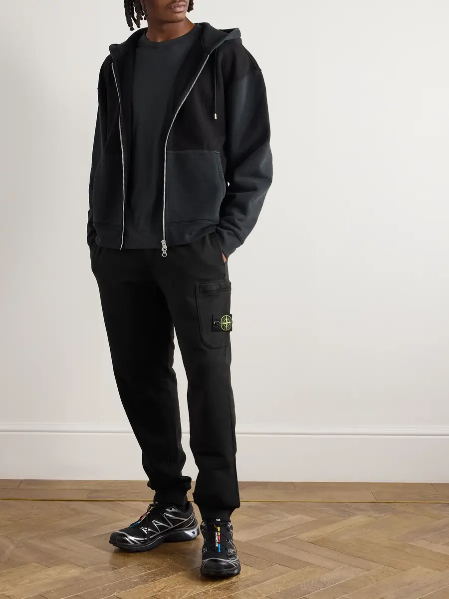 Stone Island Tapered Organic Cotton-Jersey Sweatpants - Men | Thumbnail 2 Stone Island Tapered Organic Cotton-Jersey Sweatpants - Men | Thumbnail 2