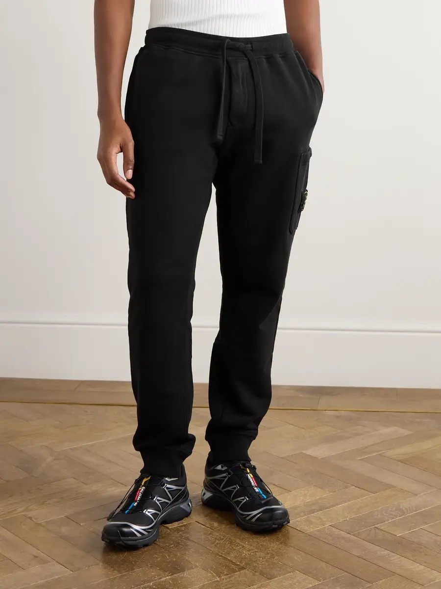 Stone Island Tapered Organic Cotton-Jersey Sweatpants - Men | Thumbnail 3 Stone Island Tapered Organic Cotton-Jersey Sweatpants - Men | Thumbnail 3