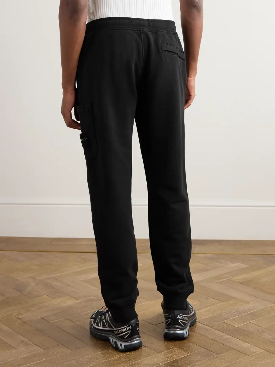 Stone Island Tapered Organic Cotton-Jersey Sweatpants - Men | Thumbnail 4 Stone Island Tapered Organic Cotton-Jersey Sweatpants - Men | Thumbnail 4