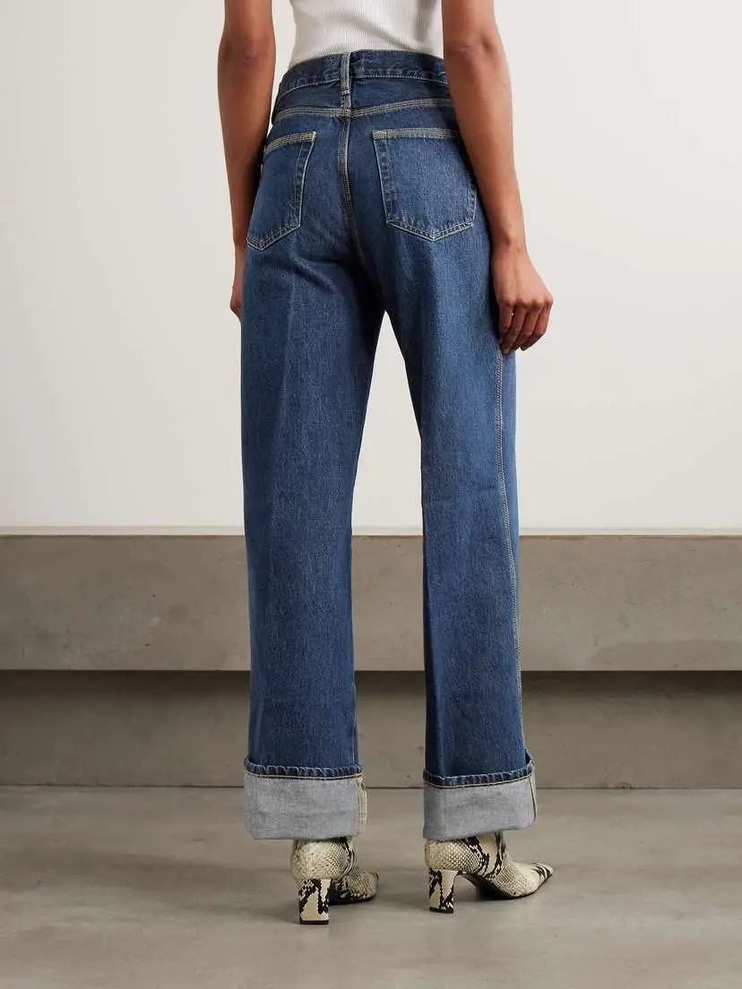 Frame The Cuffed Wide Mid-rise Wide-leg Jeans | Thumbnail 4 Frame The Cuffed Wide Mid-rise Wide-leg Jeans | Thumbnail 4