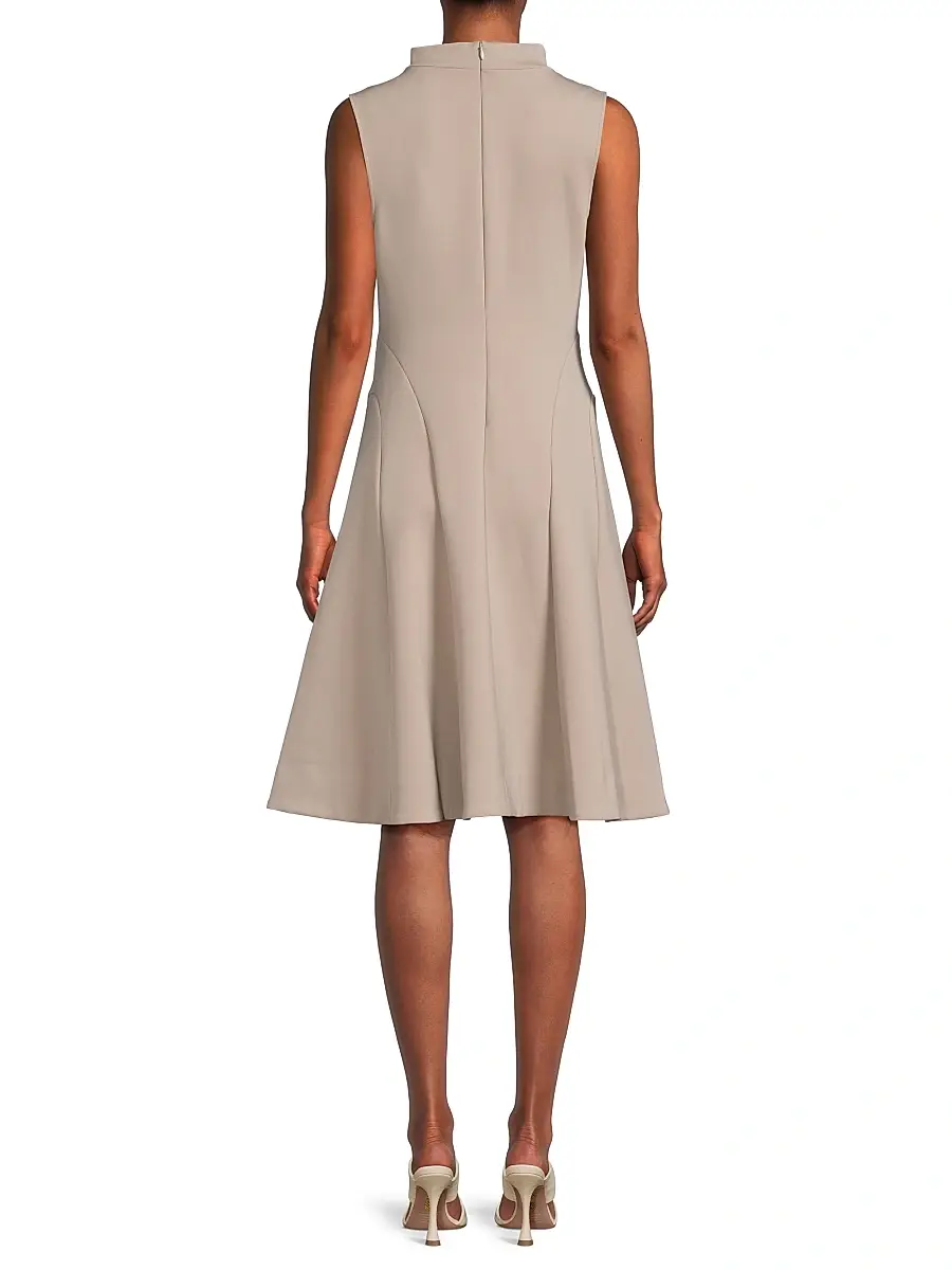 Natori Women's Techno Crepe Funnel Neck Dress | Thumbnail 5 Natori Women's Techno Crepe Funnel Neck Dress | Thumbnail 5