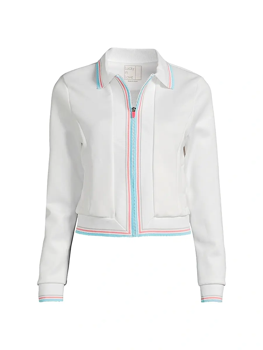 Lucky in Love Women's Retro Revival Striped Semi-Fit Jacket | Image 1 Lucky in Love Women's Retro Revival Striped Semi-Fit Jacket | Image 1