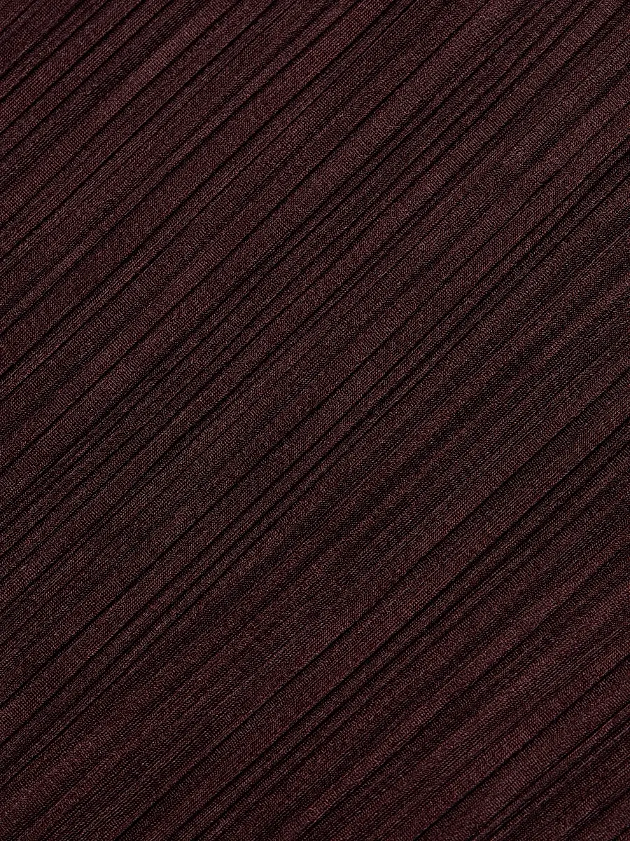 Pleats Please Issey Miyake Women's Monthly Colors: July Pleated Shirt - Dark Brown - Size Small | Thumbnail 7