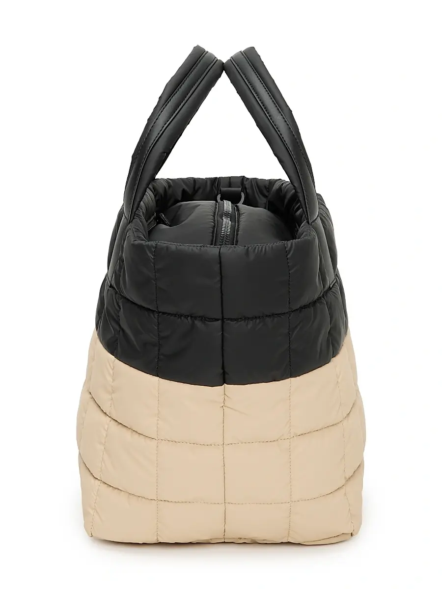Vee Collective Women's Porter Medium Two-Tone Quilted Tote Bag | Thumbnail 4 Vee Collective Women's Porter Medium Two-Tone Quilted Tote Bag | Thumbnail 4
