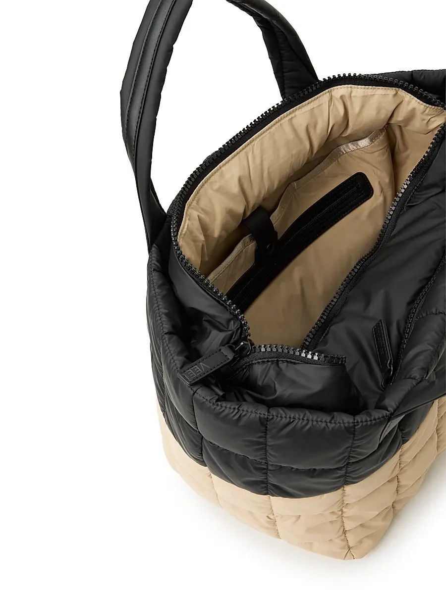 Vee Collective Women's Porter Medium Two-Tone Quilted Tote Bag | Thumbnail 6 Vee Collective Women's Porter Medium Two-Tone Quilted Tote Bag | Thumbnail 6
