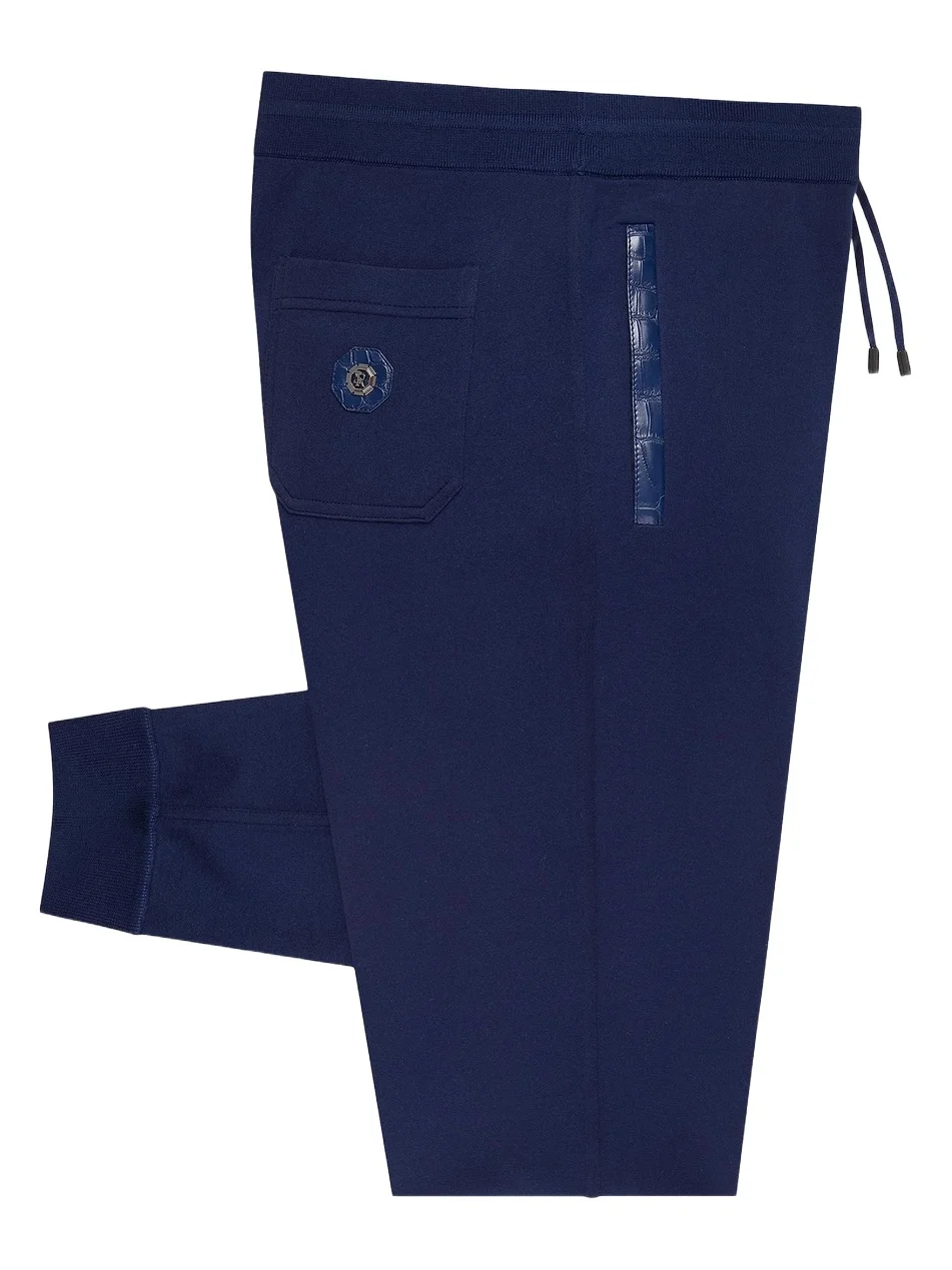 Stefano Ricci Men's Silk and Cotton with Croc Jogging Trousers