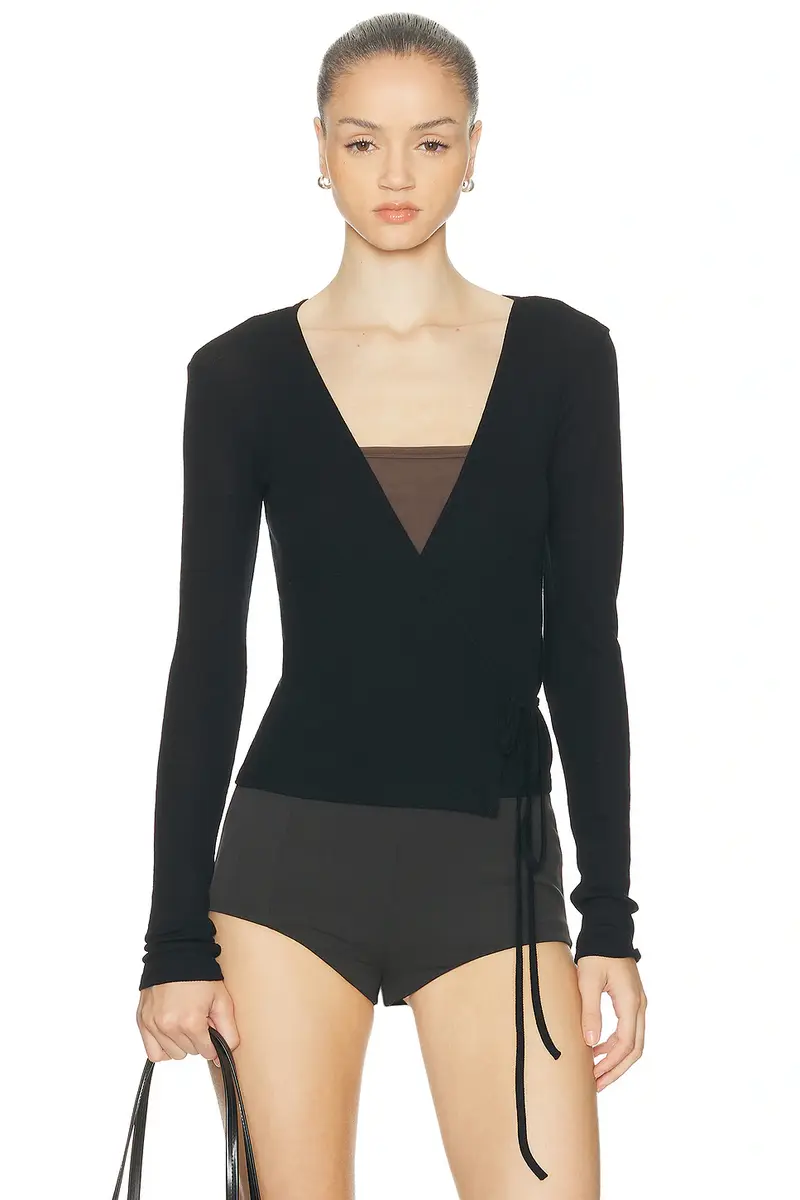 St. Agni Baby Wool Wrap Top | Image 1 St. Agni Baby Wool Wrap Top | Image 1