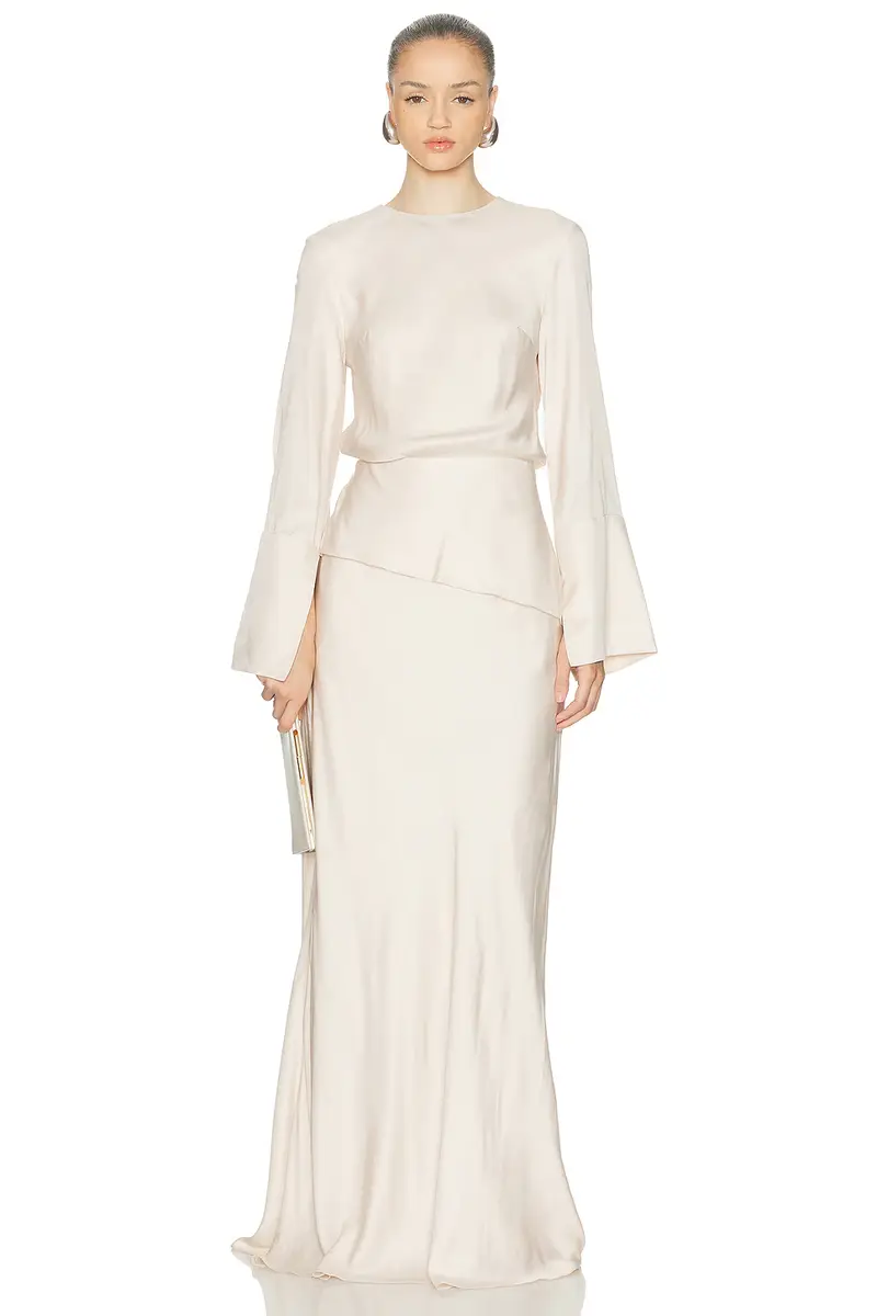 Brandon Maxwell Violet Long Dress